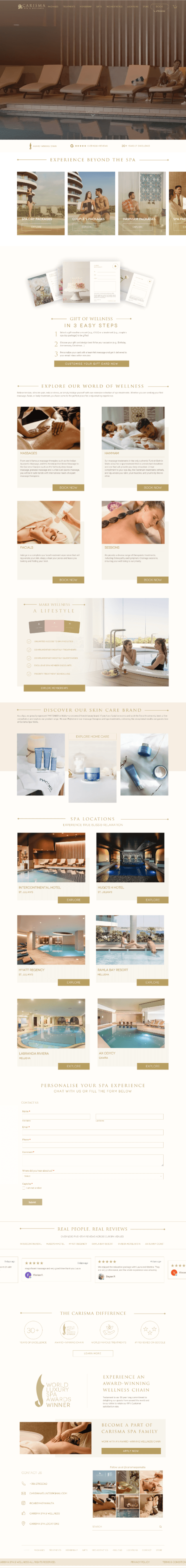 Carisma website marketing examples