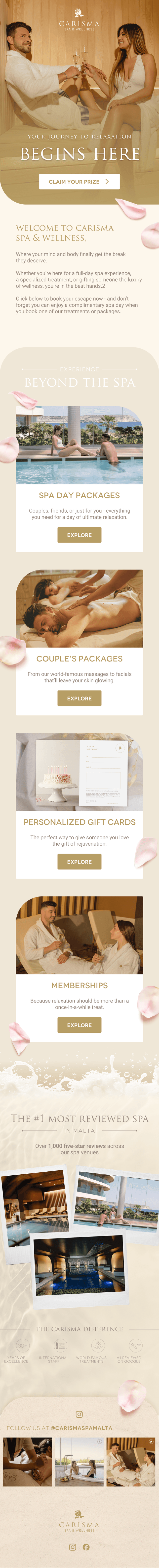 Carisma emails marketing examples